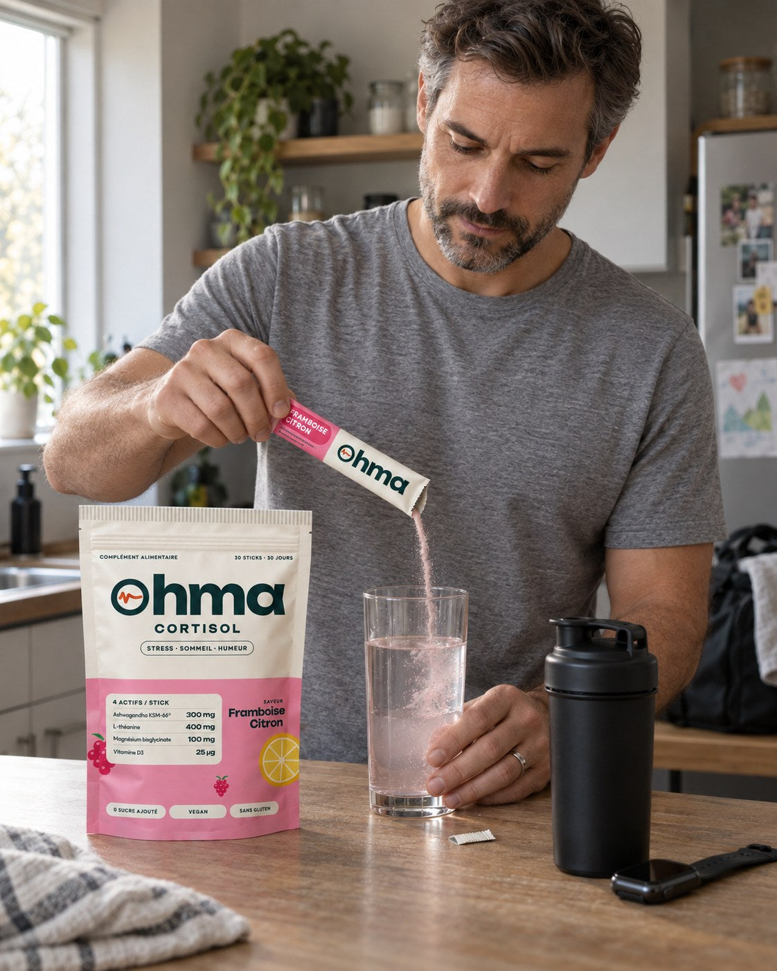 Ohma pour hommes, rituel du matin