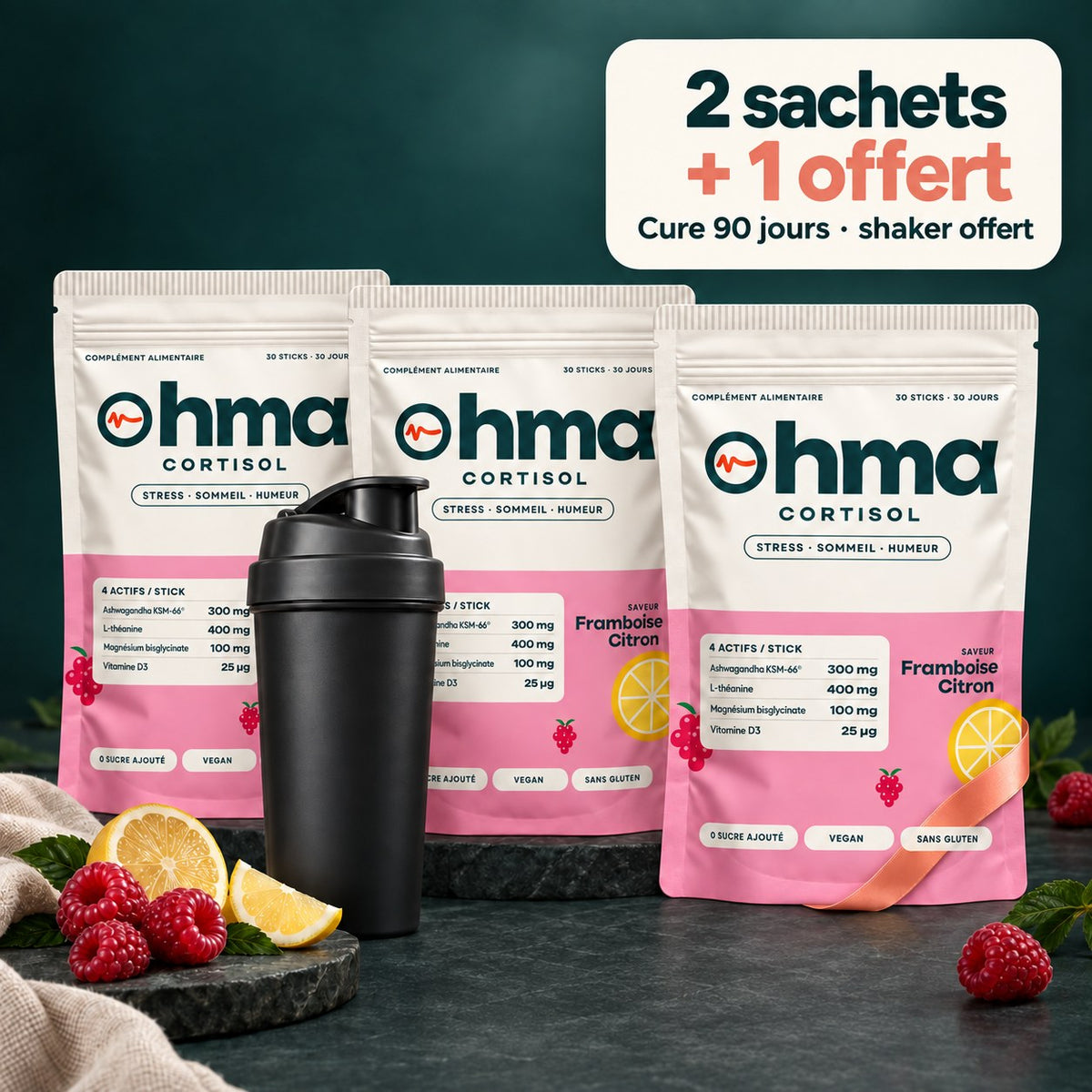 2 sachets + 1 offert